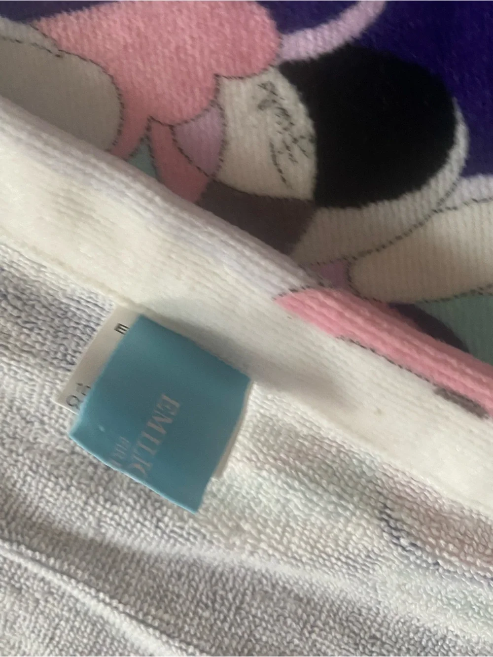 EMILIO PUCCI LARGE VINTAGE BATH TOWEL, 100% COTTON, MADE IN ITALY
